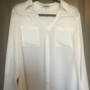 Express White Portofino Shirt Size L
